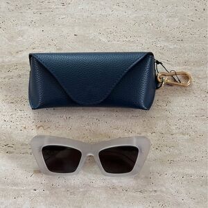 Like New - Loewe Anagram White Logo Cateye Sunglasses